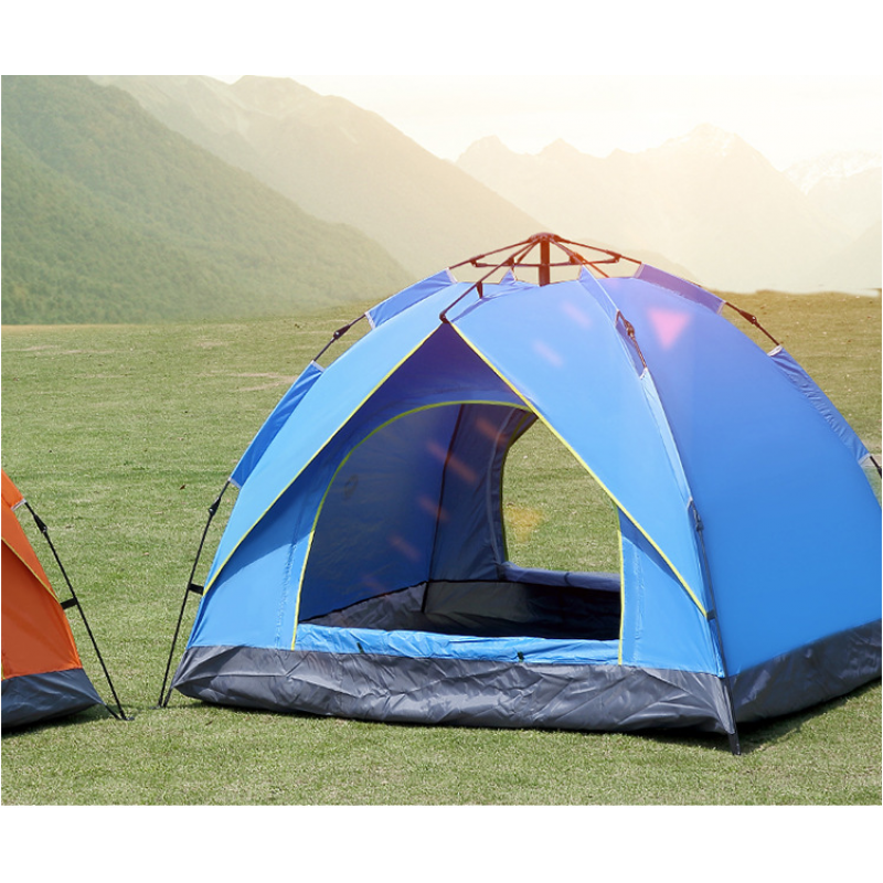 Outdoor camping tent 2-4 people automatic tent spring type quick open rainproof sunscreen camping tent 