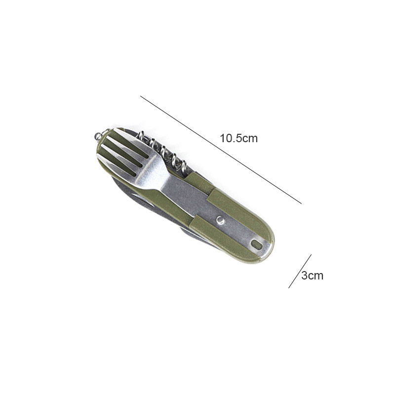 Camping tableware stainless steel knives forks and spoons picnic tools foreign trade original single outdoor supplies multifunctional folding tableware 