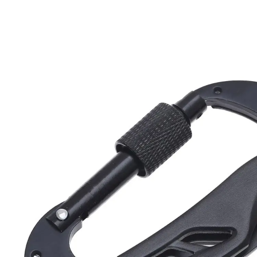 Multi-functional carabiner camping supplies multi-purpose with LED light multi-functional D-type outdoor carabiner