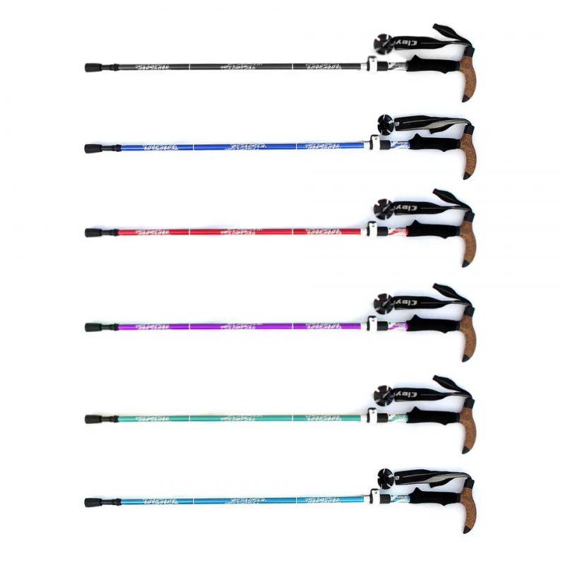 Folding alpenstock aluminum folding rod extended handle multi-functional cane spot five crutches 