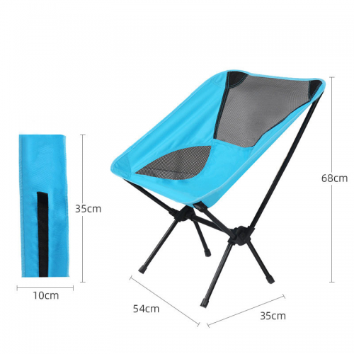 Outdoor folding chair can hold ultra-light portable fishing chair camping lunch lounge chair moon chair