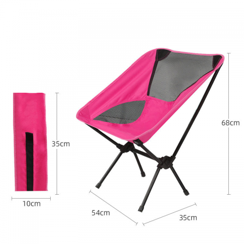 Outdoor folding chair can hold ultra-light portable fishing chair camping lunch lounge chair moon chair