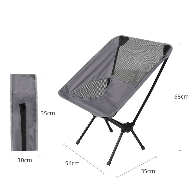 Outdoor folding chair can hold ultra-light portable fishing chair camping lunch lounge chair moon chair 