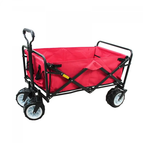 Outdoor camping folding portable four-wheel trolley car convenient and adjustable camper