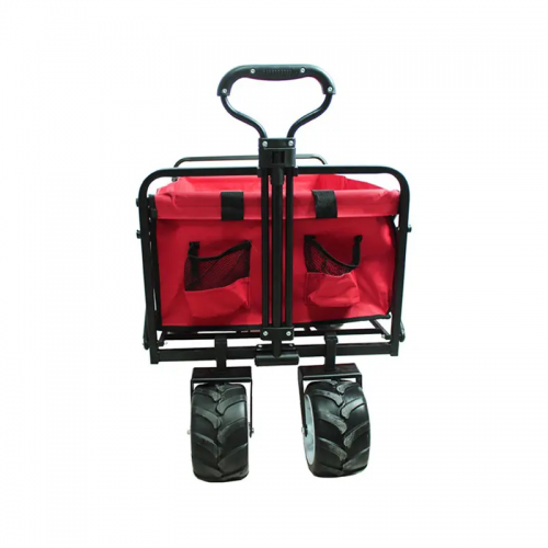 Outdoor camping folding portable four-wheel trolley car convenient and adjustable camper