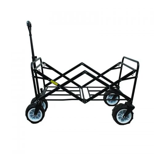 Outdoor camping folding portable four-wheel trolley car convenient and adjustable camper