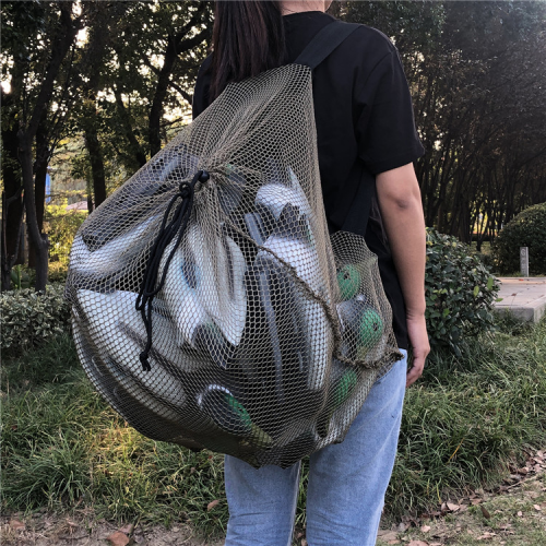 Outdoor hunting army green hexagonal net duck bag mesh oy bag