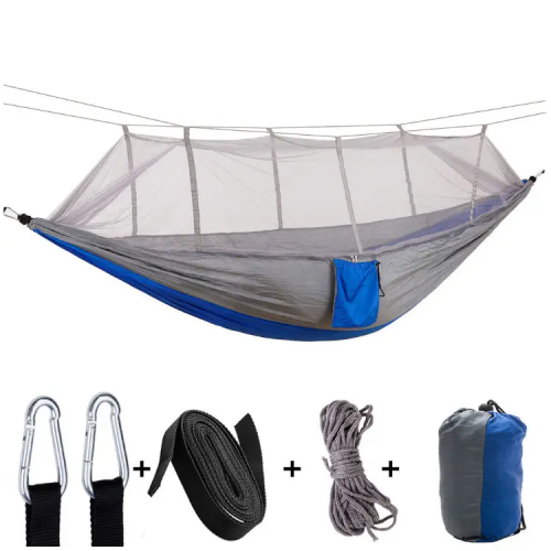 Manufacturer sells outdoor mosquito net hammock camping with mosquito net ultra light nylon two-man army green camping air tent