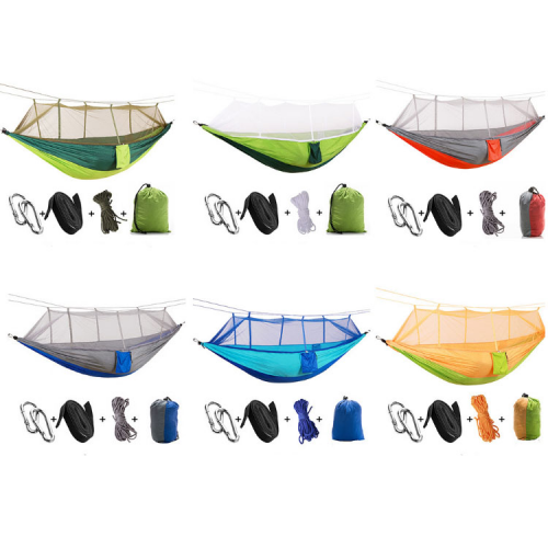 Manufacturer sells outdoor mosquito net hammock camping with mosquito net ultra light nylon two-man army green camping air tent