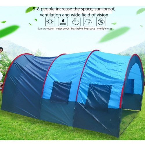 outdoor camping double layer one bedroom two living rooms turnel multiple group sport equipment camping tent