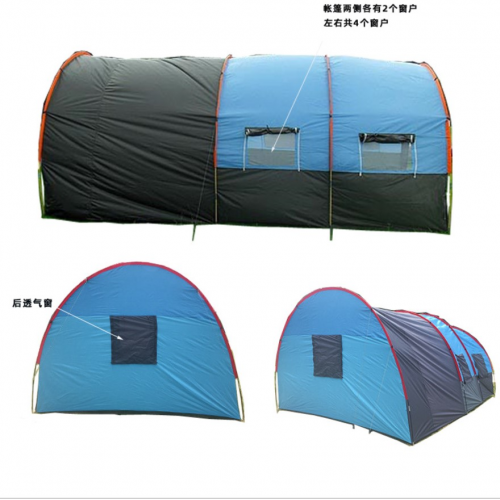 outdoor camping double layer one bedroom two living rooms turnel multiple group sport equipment camping tent