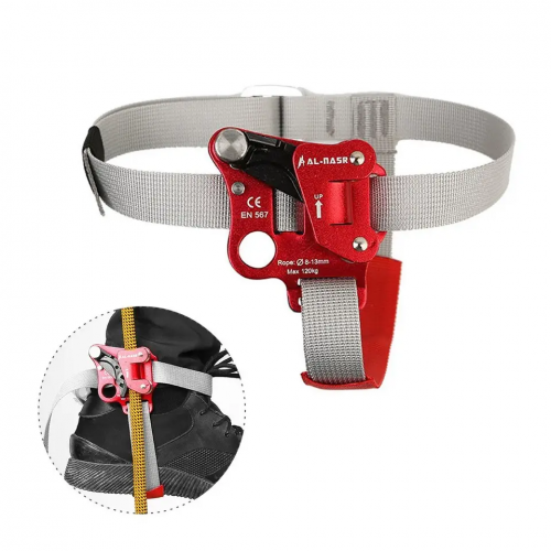 Outdoor rock climbing cavern left and right foot lobster rope grab rope climber foot pedal lobster