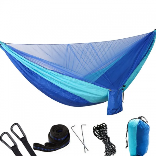 Upgrade mosquito net can be opened automatically and quickly anti-mosquito hammock outdoor double parachute mosquito net hammock