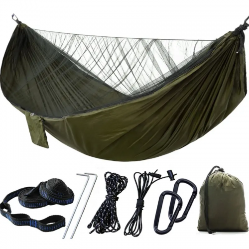 Upgrade mosquito net can be opened automatically and quickly anti-mosquito hammock outdoor double parachute mosquito net hammock