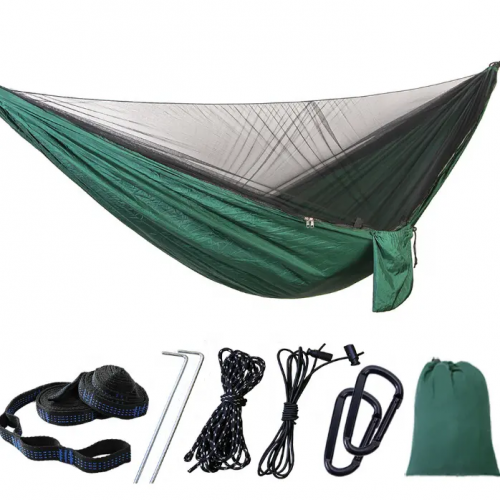 Upgrade mosquito net can be opened automatically and quickly anti-mosquito hammock outdoor double parachute mosquito net hammock