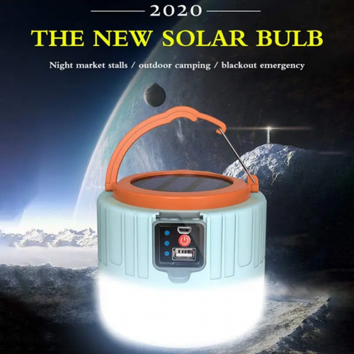 Outdoor LED solar charge remote control tent lamp super bright night market bulb lamp emergency camping lamp camping lamp