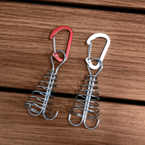 Outdoor camping octopus rope buckle camping deck nail stainless steel fixed tent rope buckle plank hook spring wind rope hanging