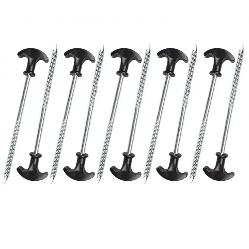 Heavy Duty High Strength Tent Camping  Stakes Pegs Nail T-shaped tool steel nails