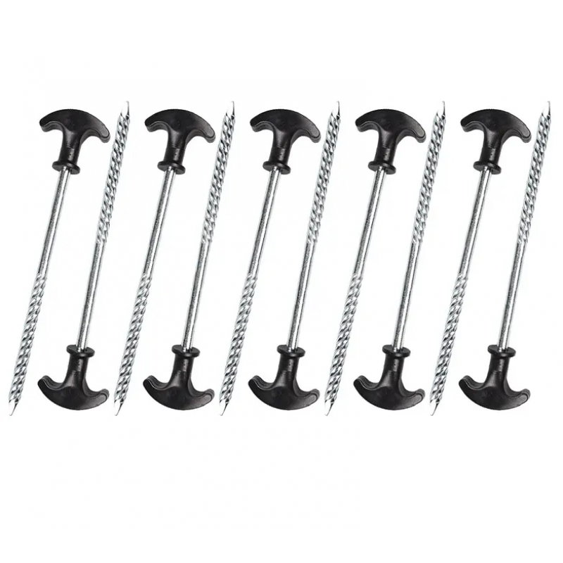 Heavy Duty High Strength Tent Camping  Stakes Pegs Nail T-shaped tool steel nails 