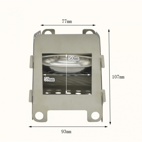 Plug-in card trumpet picnic stove outdoor wood stove heating folding dual purpose portable stove