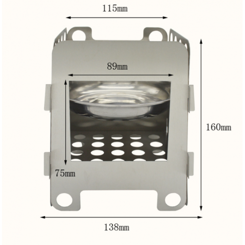 Plug-in card trumpet picnic stove outdoor wood stove heating folding dual purpose portable stove