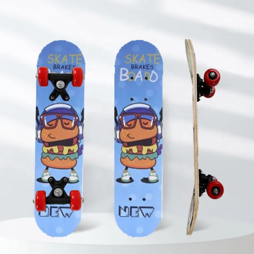 Maple Cartoon Skateboard Double Concave Board Four-wheel Longboard Deck Skateboard For Children