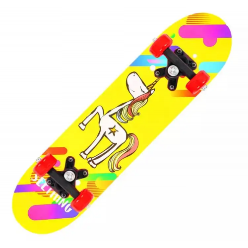 Maple Cartoon Skateboard Double Concave Board Four-wheel Longboard Deck Skateboard For Children