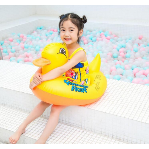 PVC Sit In Swimming Cute Air inflation Pool Float Car Seat Boat Riding Swimming Ring For Children