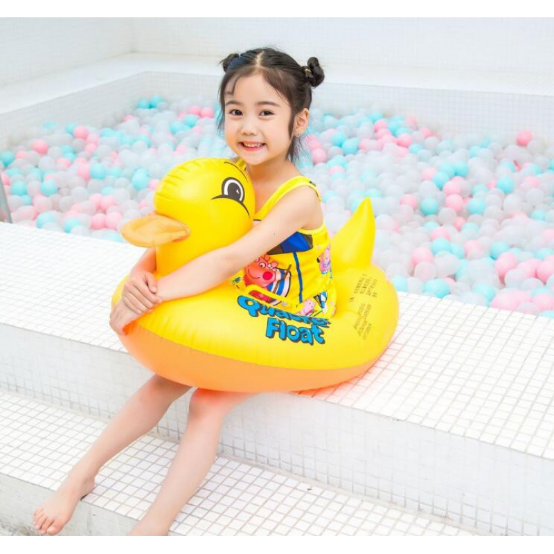 PVC Sit In Swimming Cute Air inflation Pool Float Car Seat Boat Riding Swimming Ring For Children 