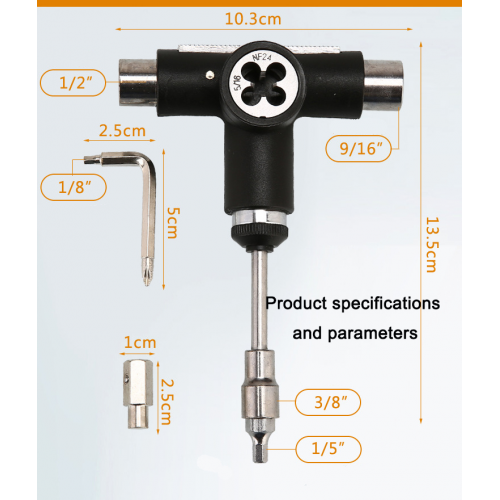 Electric skateboard wrench T type Y type repair tool skateboard bearing tool multi-function 