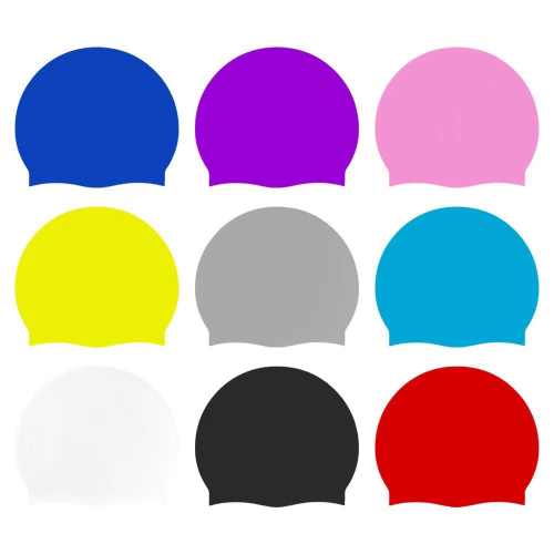 Waterproof silica gel swimming cap colorful swimming cap adult men and women with enlarged silica gel cap