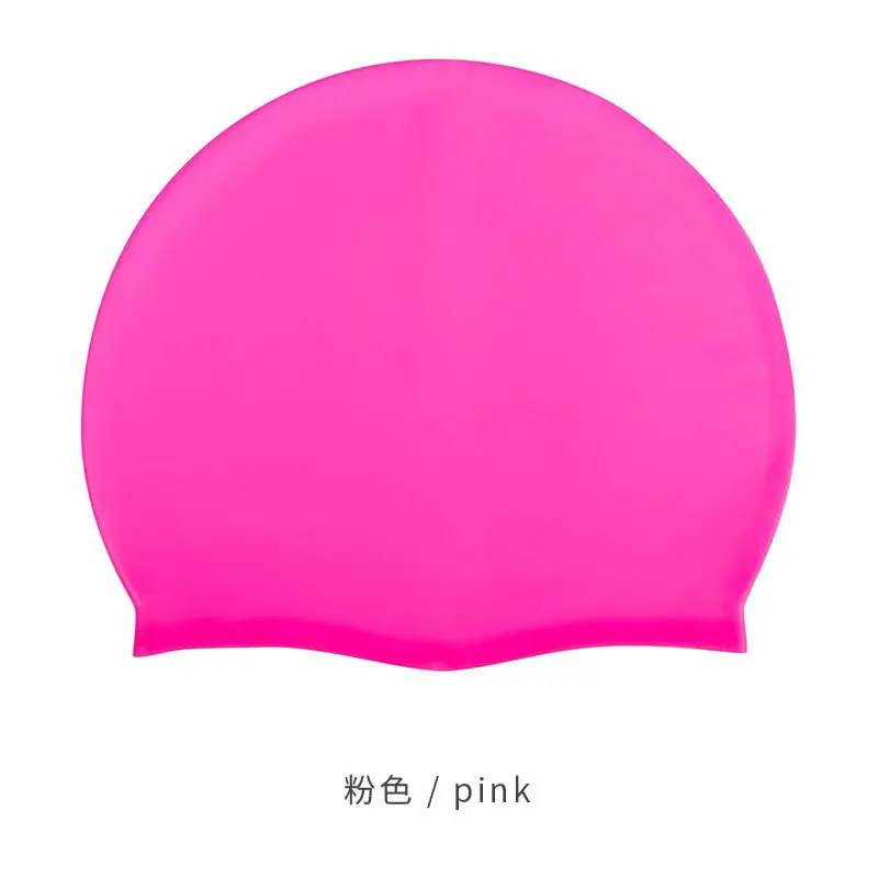 Waterproof silica gel swimming cap colorful swimming cap adult men and women with enlarged silica gel cap 