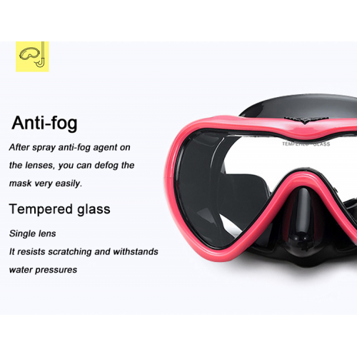 Can be matched with myopic anti-fog tempered glass swimming snorkeling mask respirator two-piece set snorkeling two treasure