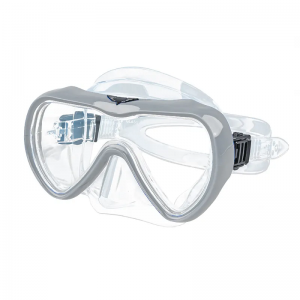 Large frame single lens anti-fog film tempered glass adult silica respirator professional scuba diving mask 