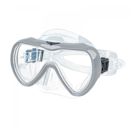 Large frame single lens anti-fog film tempered glass adult silica respirator professional scuba diving mask