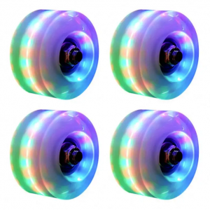 Double row roller skates transparent luminous wheel four-wheel accessories 