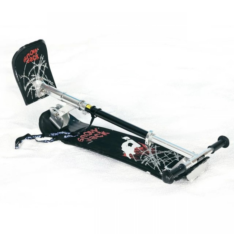 Snow Sled Ski Scooter Winter Aluminum Alloy Snowboard with Grip Handle 