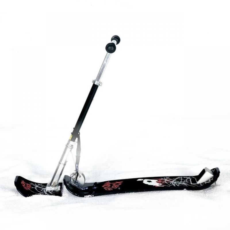 Snow Sled Ski Scooter Winter Aluminum Alloy Snowboard with Grip Handle 