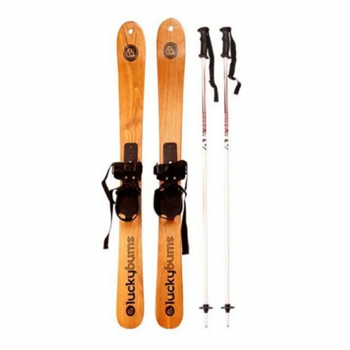 Fraxinus mandshurica 110cm double skis wooden seldge snowboard