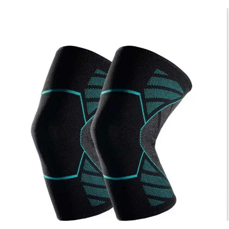 High Quality Breathable Elastic Fitness Wearing Knee Sleeve Brace Compression for Pain and Sport Support 