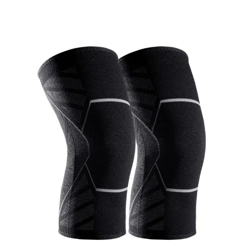 High Quality Breathable Elastic Fitness Wearing Knee Sleeve Brace Compression for Pain and Sport Support 