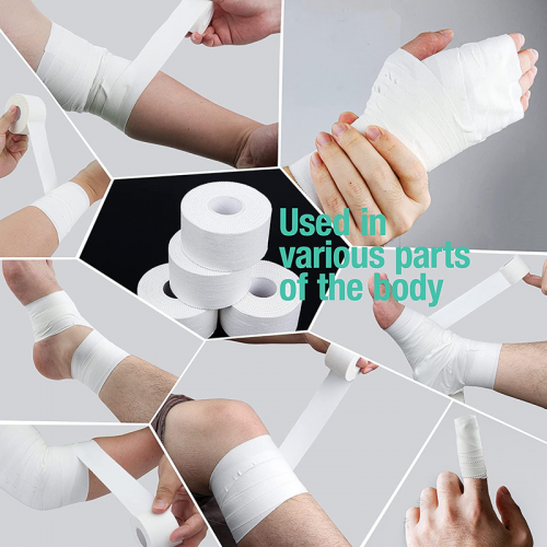 White Emergency Waterproof Tape Adjustable Sports Fixed Adhesive muscle tape Bandage