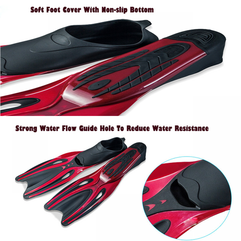 Professional Adult Environmental TPR Swimming Dive Frog Shoes Rubber Free Snorkeling Flippers 