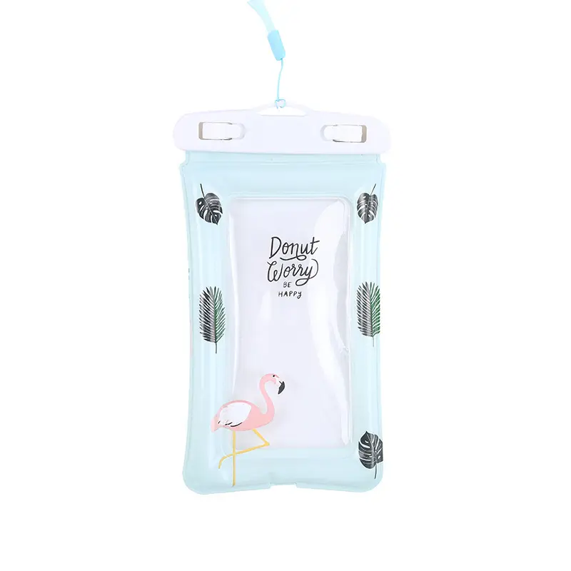 Swimming floating airbag mobile phone waterproof bag touch screen transparent waterproof mobile phone bag mobile phone waterproof case 