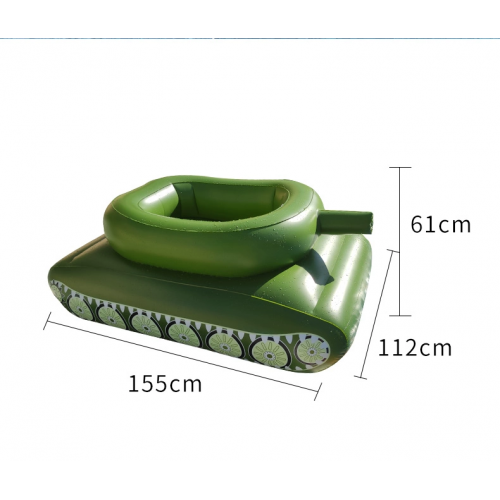 2021 new style inflatable tank water spray armored car  adult floating row swimming ring