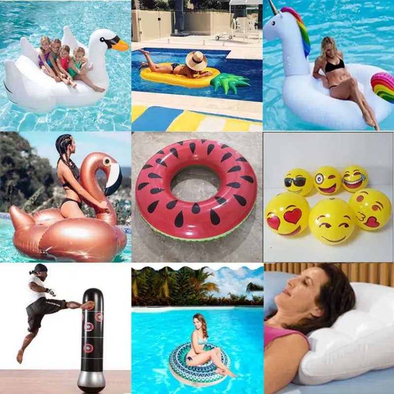 Customizable inflatable crown floating bed for 6 people floating pad water deckchair recreational floating bed 